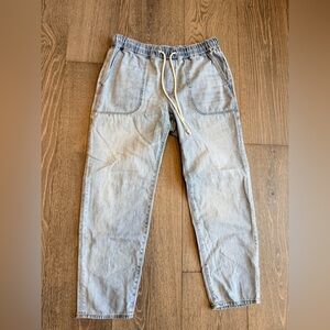 J. Crew Factory Denim Jogger Pant with Rope Tie Closure Size 30